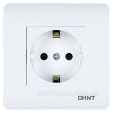 Розетка Chint NEW3 з заземленням біла (715389)