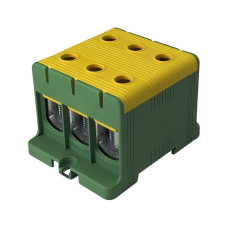 Клемник на DIN-рейку FT1150G 3P,Cu:35-150 / Al:35-150 мм2, жовто-зелений Промфактор ( FT1150G3 ) Клемник на DIN-рейку FT1150G 3P,Cu:35-150 / Al:35-150 мм2, жовто-зелений Промфактор ( FT1150G3 )