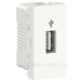 Розетка USB Schneider Electric NU342918 для передачі даних 1М (білий)