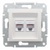 Розетка Schneider Asfora біла комп'ютерна RJ45 Cat.6 ( EPH4870121 )
