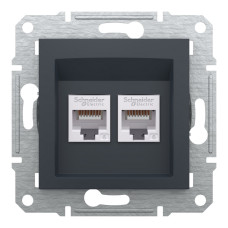 Розетка Schneider Asfora антрацит комп'ютерна RJ45 cat.5e ( EPH4400171 )