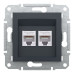 Розетка Schneider Asfora антрацит комп'ютерна RJ45 cat.5e ( EPH4400171 )