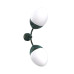 Бра, настінний світильник Pikart 35416-2 Burgeon Sconce E14 2x60W IP20 бірюзовий