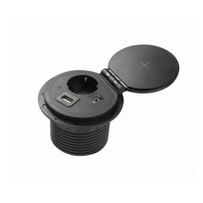 Розетка в стільницю GTV Charger plus 1-на з/з 2xUSB, WC 5W, HDMI, RJ45 ( AE-BPW1SACP-20 )