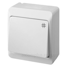 Вимикач прохідний 1-кл. білий Elektro-Plast Hermes IP44, накладний, 0338-02