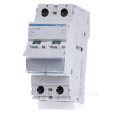 Вимикач навантаження Hager SBN240 2P 40А/400В 2м Вимикач навантаження Hager SBN240 2P 40А/400В 2м