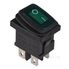 Перемикач TNSy KCD1-4-201WN G/B з підсвічуванням IP65 зелений (TNSy5500703)