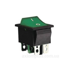 Перемикач TNSy KCD2-202N G/B з підсвічуванням зелений (TNSy5500774)