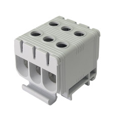 Клемник на DIN-рейку Al 6-50/Cu 6 2.5-50 мм² сірий Промфактор ( FT1050F3 ) Клемник на DIN-рейку Al 6-50/Cu 6 2.5-50 мм² сірий Промфактор ( FT1050F3 )