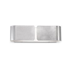 Бра, настінний світильник Ideal Lux 88273 Clip E27 2x60W IP20 сріблястий