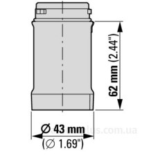 Білий проблисковий модуль сигнальної колони Eaton SL4-BL24-W 24В Ø40мм
