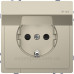 Розетка з заземленням Schneider Electric D-Life MTN2314-6033 з кришкою IP44 сахара