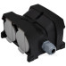 Розетка кабельна 4-місна ETI ERS-4CM 2Р+РЕ Schuko каучук IP44 чорна