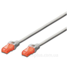Сірий патч-корд cat.6 UTP (0.25м) AWG 26/7 Cu LSZH Digitus DK-1617-0025