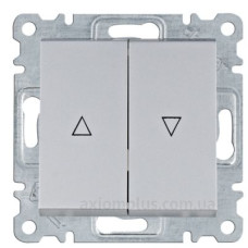 Вимикач для жалюзі Hager WL0322 Lumina 10АХ/230В (сріблястий)