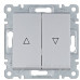 Вимикач для жалюзі Hager WL0322 Lumina 10АХ/230В (сріблястий)