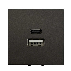 Розетка Zenit антрацит USB A+C 3A ( 2CLA228540N1801 )