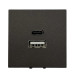 Розетка Zenit антрацит USB A+C 3A ( 2CLA228540N1801 )