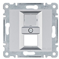 Подвійна панель Hager WL2322 Lumina для RJ12/RJ45 (срібляста)