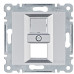 Подвійна панель Hager WL2322 Lumina для RJ12/RJ45 (срібляста)