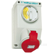 Силовий роз'єм із блокуванням WALTHER WLAT110406 (3p+PE) 16А IP44