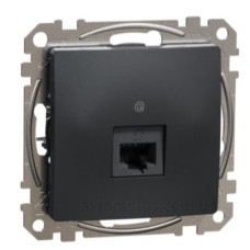 Комп'ютерна розетка Schneider Electric Sedna Design & Elements RJ45 кат. 5е UTP чорна SDD114451