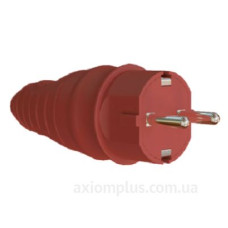 Вилка Neomax каучукова з заземленням червона (NX2200)