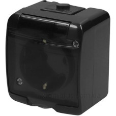 Розетка одномісна Eti Hermetics RHE-1sd-BL із з/к IP54 чорна/прозора кришка (4668090) Розетка одномісна Eti Hermetics RHE-1sd-BL із з/к IP54 чорна/прозора кришка (4668090)