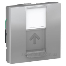 Одинарна комп'ютерна розетка Schneider Electric NU341130 RJ45 cat.5e UTP з полем для напису 2М (алюміній) Одинарна комп'ютерна розетка Schneider Electric NU341130 RJ45 cat.5e UTP з полем для напису 2М (алюміній)