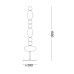 Торшер Ideal Lux 314198 Lumiere LED 1x58W 3000K 7550Lm IP20 сірий