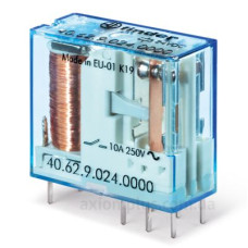 Мініатюрне реле Finder 2CO 10A 24В DC крок 5мм (406290240000)