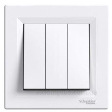 Триклавішний вимикач Schneider Electric Asfora EPH2100121 (білий)