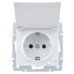 Розетка Lezard Rain (703-0288-123B) з кришкою із з/к ПБТ (біла)
