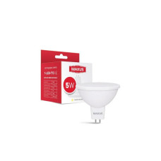Лампа світлодіодна MAXUS MR16 5W 3000K 220V GU5.3 ( 1-LED-713 ) Лампа світлодіодна MAXUS MR16 5W 3000K 220V GU5.3 ( 1-LED-713 )