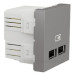 Подвійна USB розетка Schneider Electric NU341830 2.1А 2М (алюміній)
