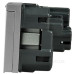 Механізм розетки ABB Zenit N2288.1 PL 2М із заземленням та кришкою (срібло)