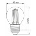 Світлодіодна філаментна лампа Videx Filament G45F E27 6Вт 3000K (VL-G45F-06273) Світлодіодна філаментна лампа Videx Filament G45F E27 6Вт 3000K (VL-G45F-06273)