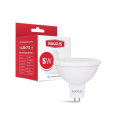 Лампа світлодіодна MAXUS MR16 5W GU5.3 4100K ( 1-LED-712 ) Лампа світлодіодна MAXUS MR16 5W GU5.3 4100K ( 1-LED-712 )