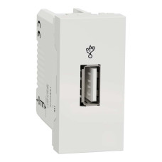 Розетка Schneider Unica NEW біла USB-коннектор 1 мод. ( NU342918 )