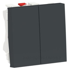 Двоклавішний перемикач Schneider Electric NU321354 (схема 6) 10А 2М (антрацит)