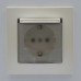 Розетка ELBI ZENA Silverline перлина 1-на з заземленням з кришкою без рамки ( 609-012500-218 )