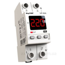 Реле напруги DigiTOP VP-50A M2R (червоний індикатор)