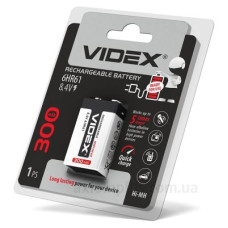 Акумулятор Videx 300мАч (6HR61/300/1DB) 1 шт Акумулятор Videx 300мАч (6HR61/300/1DB) 1 шт