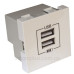 Механізм подвійної USB розетки Logus 45439 SBR CHARGER TYPE 