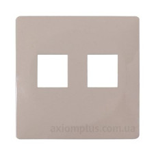 Панель подвійної розетки E.Next e.lux.16121L.pn.ivory RJ12+RJ45 слонова кістка (ins0040030)