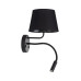 Бра, настінний світильник TK Lighting 10081 Maja E27+G9 1+1x15W+8W IP20 чорний