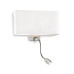 Бра, настінний світильник Ideal Lux 35949 Hotel E27+LED 1+1x60W+1.5W 3000K 50Lm IP20 білий