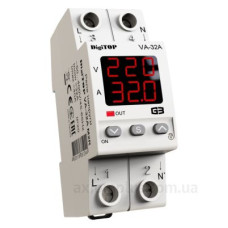 Реле напруги DigiTOP VA-32A M2R (червоний індикатор)