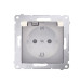 Електрична розетка Kontakt Simon Simon 54 Premium DGSZ1BZ.01/41A IP44 із заземленням шторками та прозорою кришкою (кремовий)