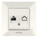 Комп'ютерна RJ45 розетка Panasonic Arkedia Slim CAT5e (кремова)